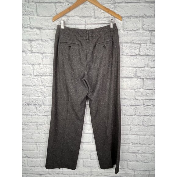 SANDRO Sportswear Women's Gray Herringbone Textured Straight Leg Career Pants 8 - Picture 4 of 4